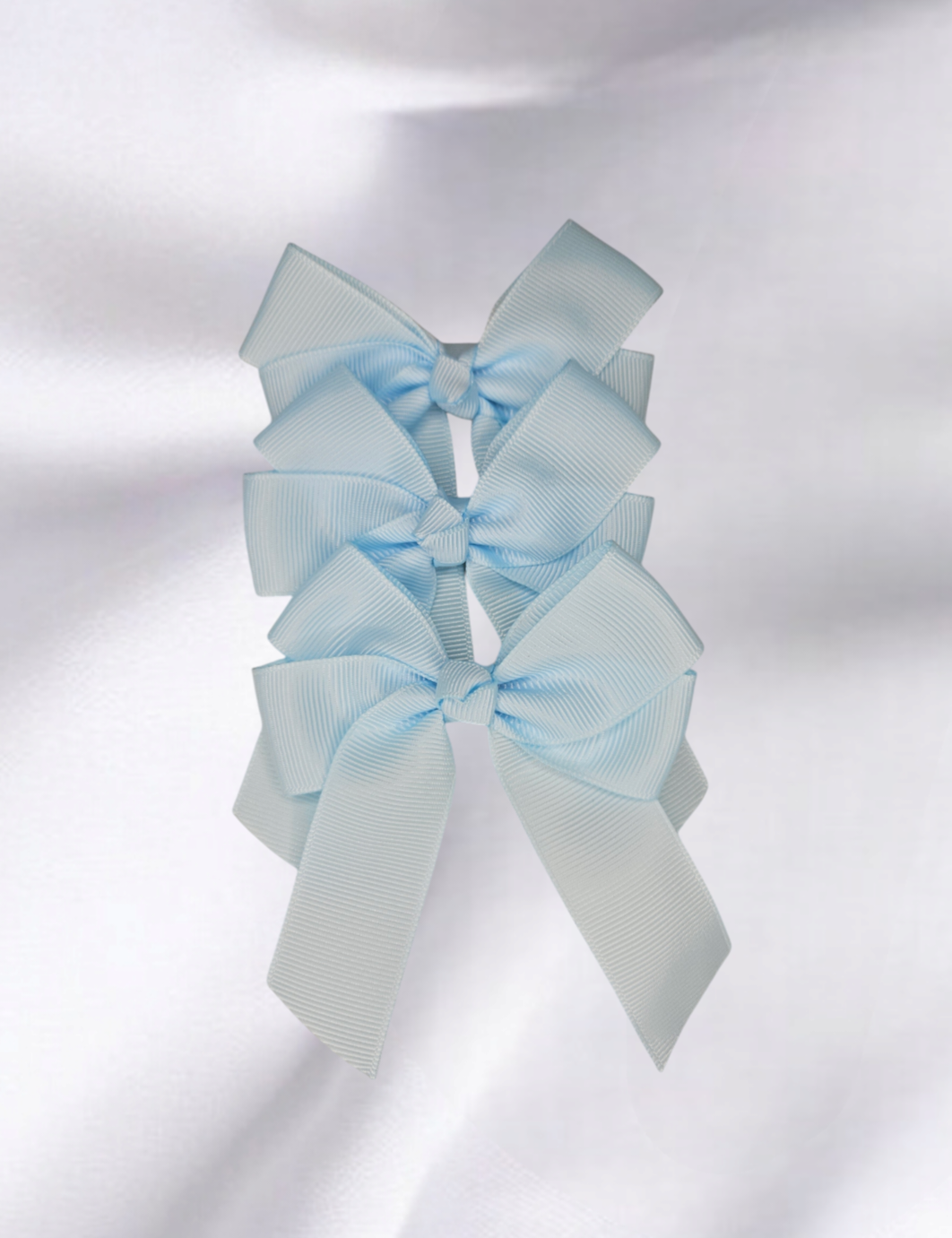 Baby blue hair bow