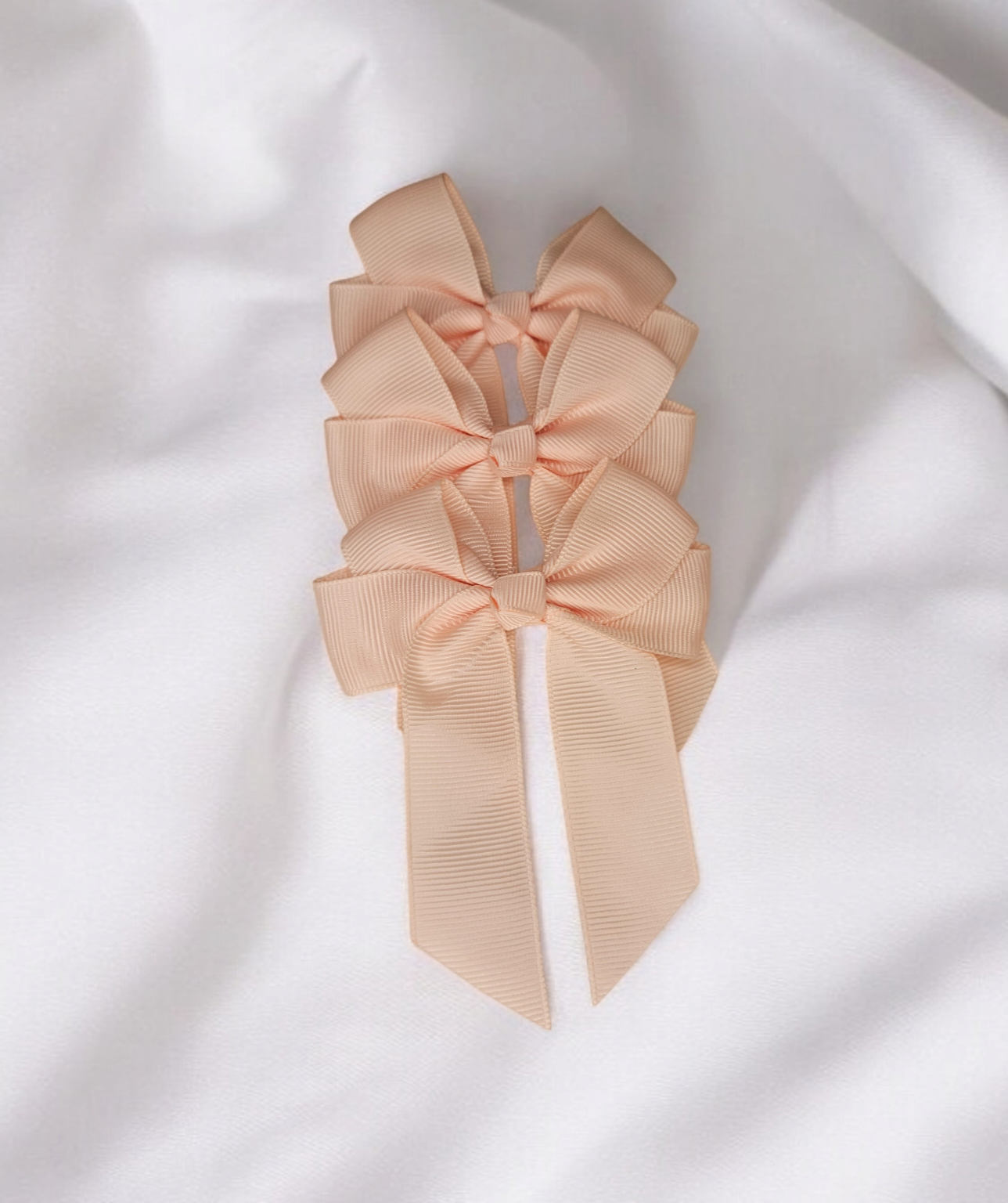 Peach hair bow