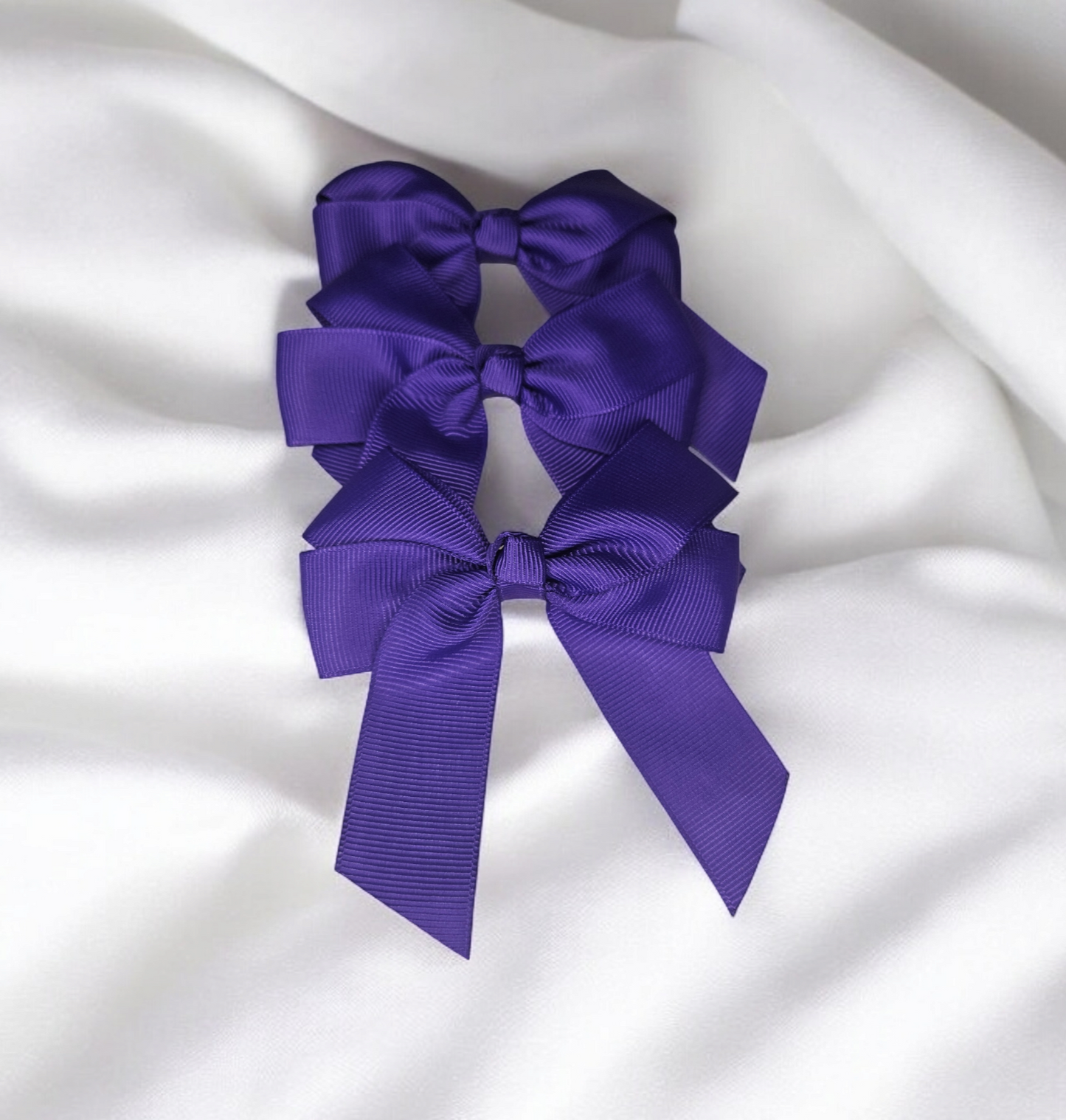 Dark purple hair bow