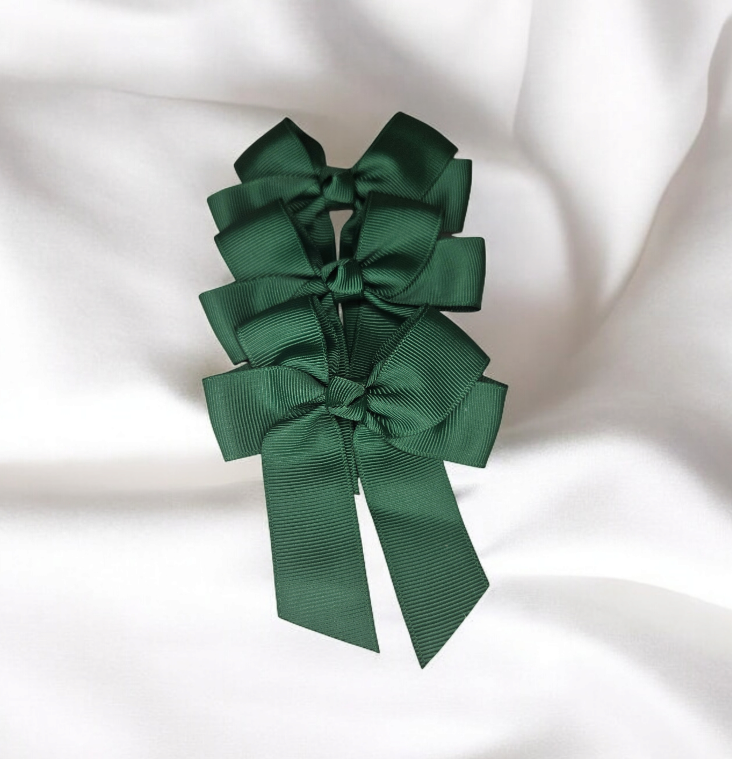 Forest Green hair bow