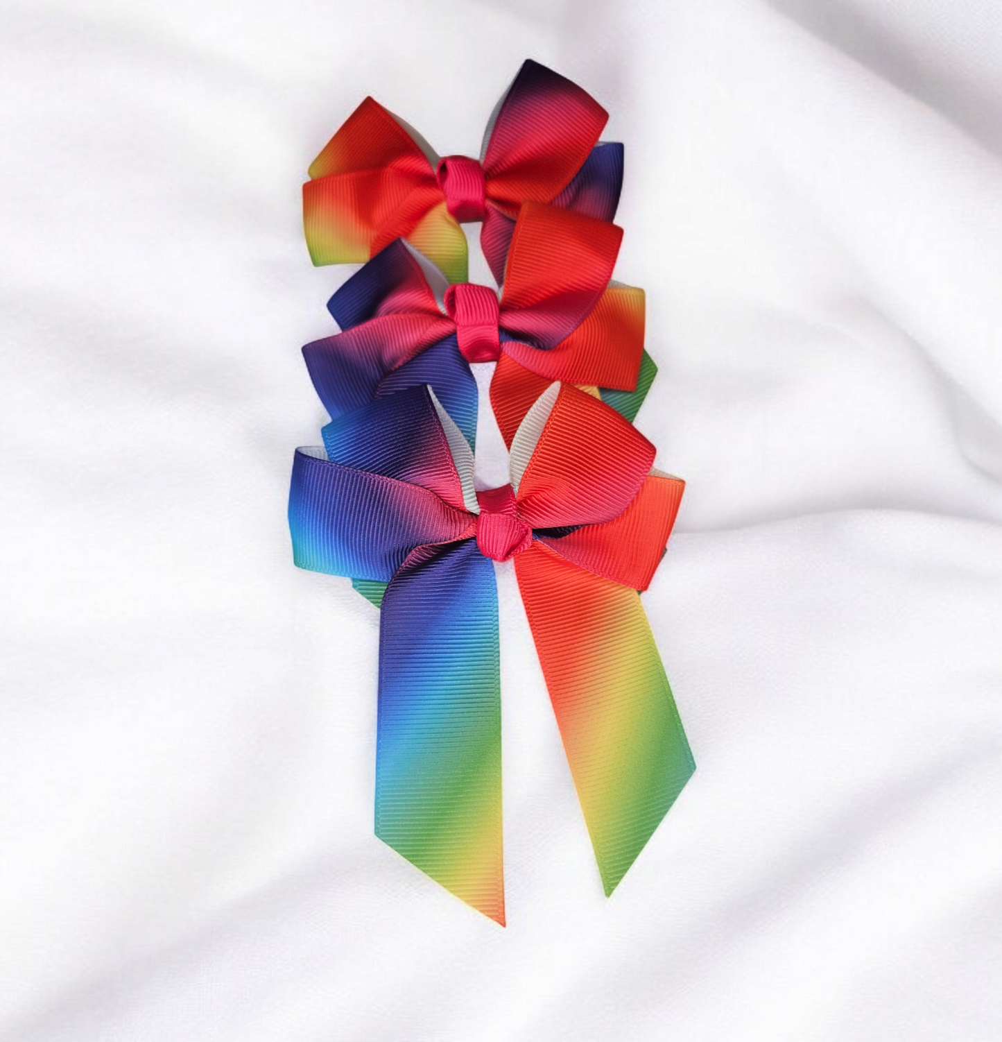 Rainbow hair bow