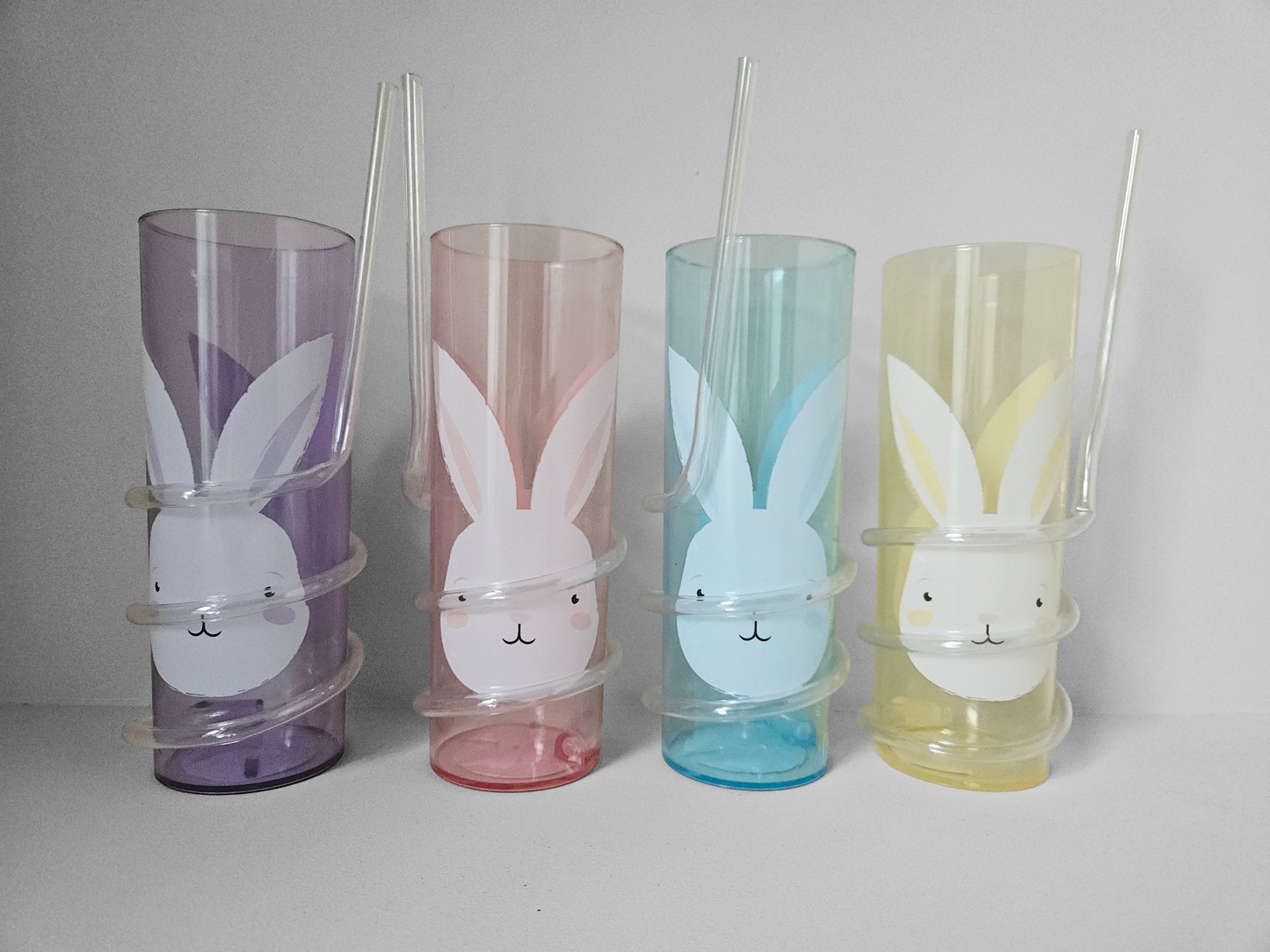 Easter cup with spiral straw