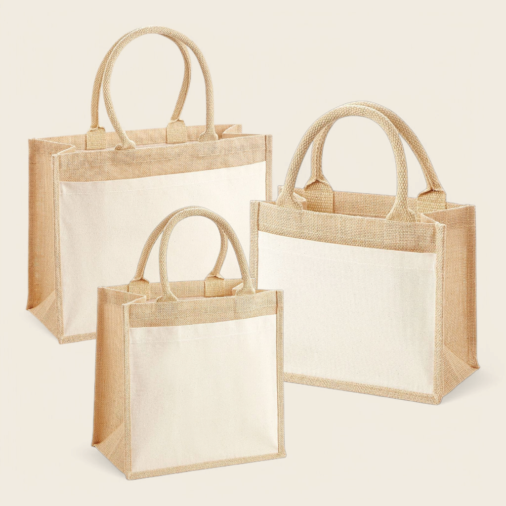 Pocket front jute bag