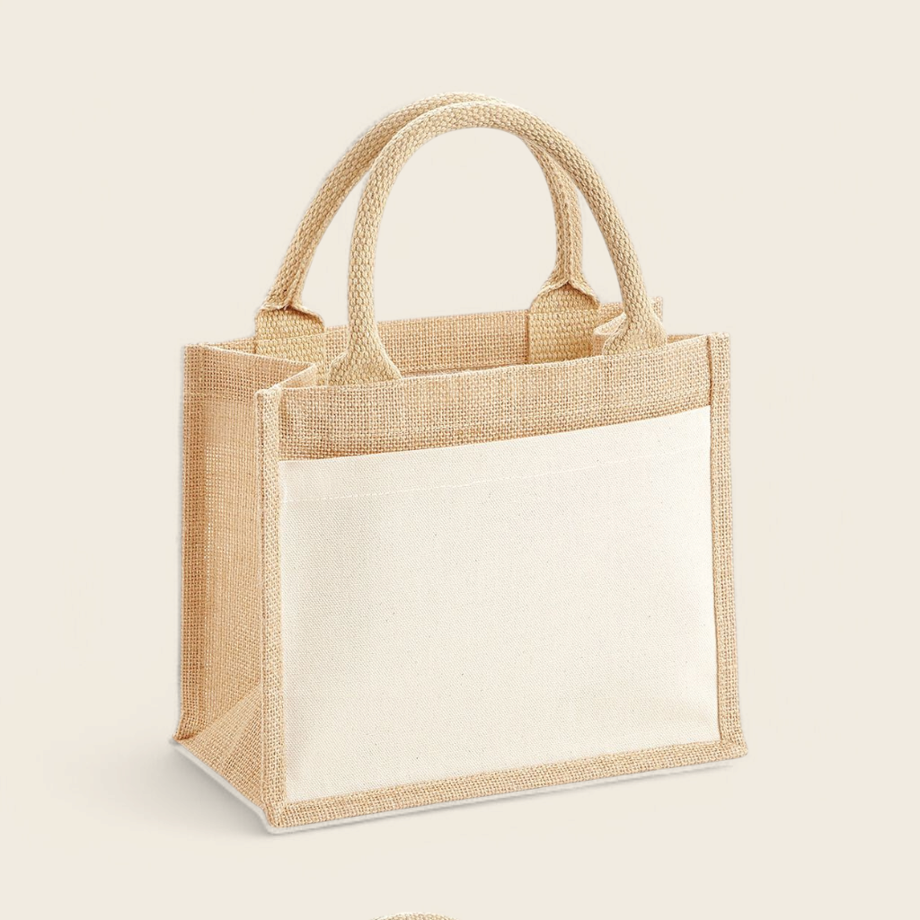 Pocket front jute bag