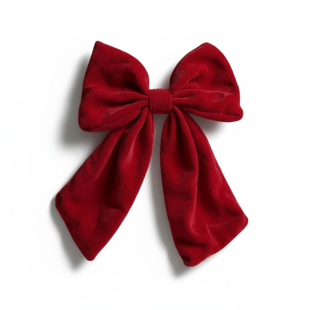 Velvet hair bow