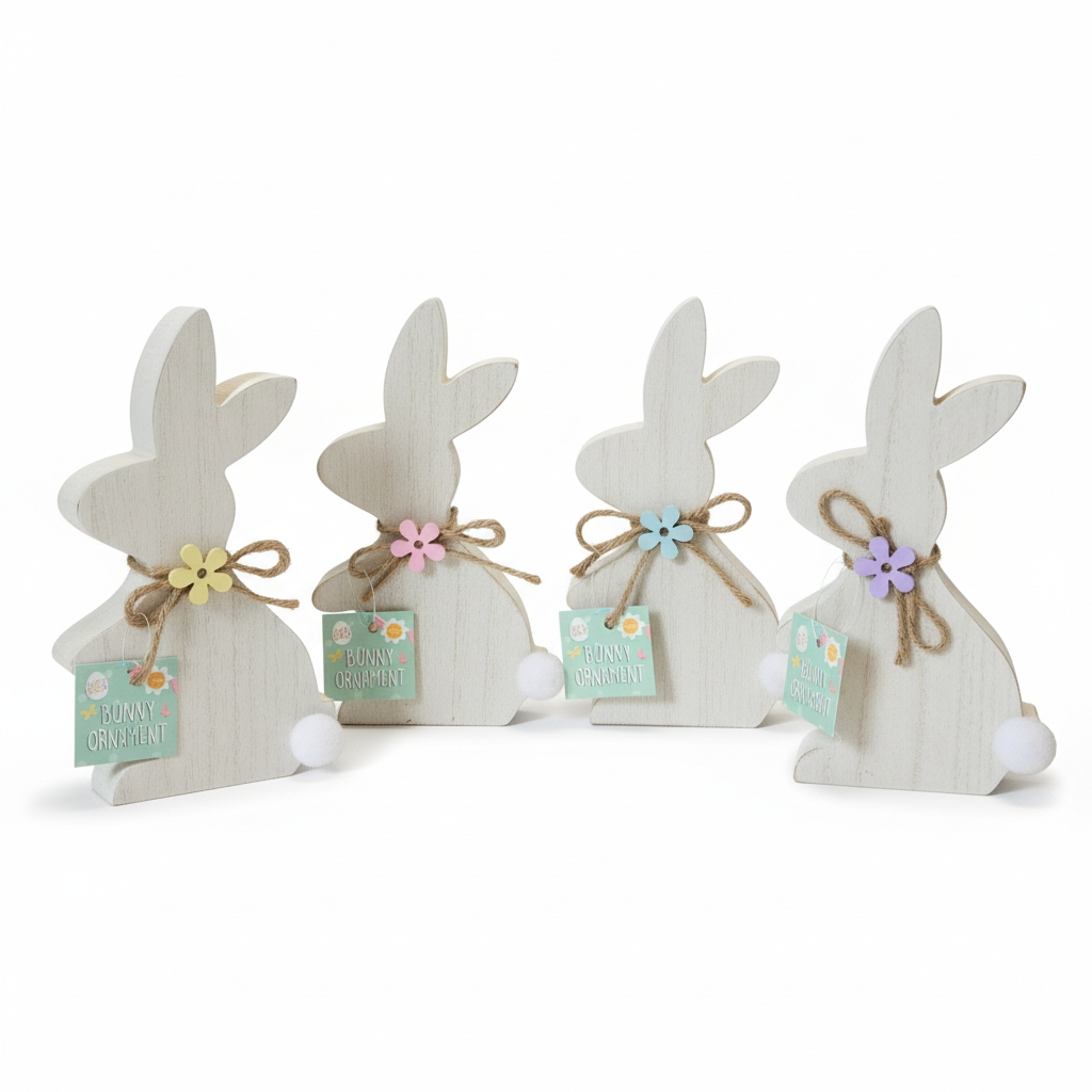 Wooden Bunny Ornament