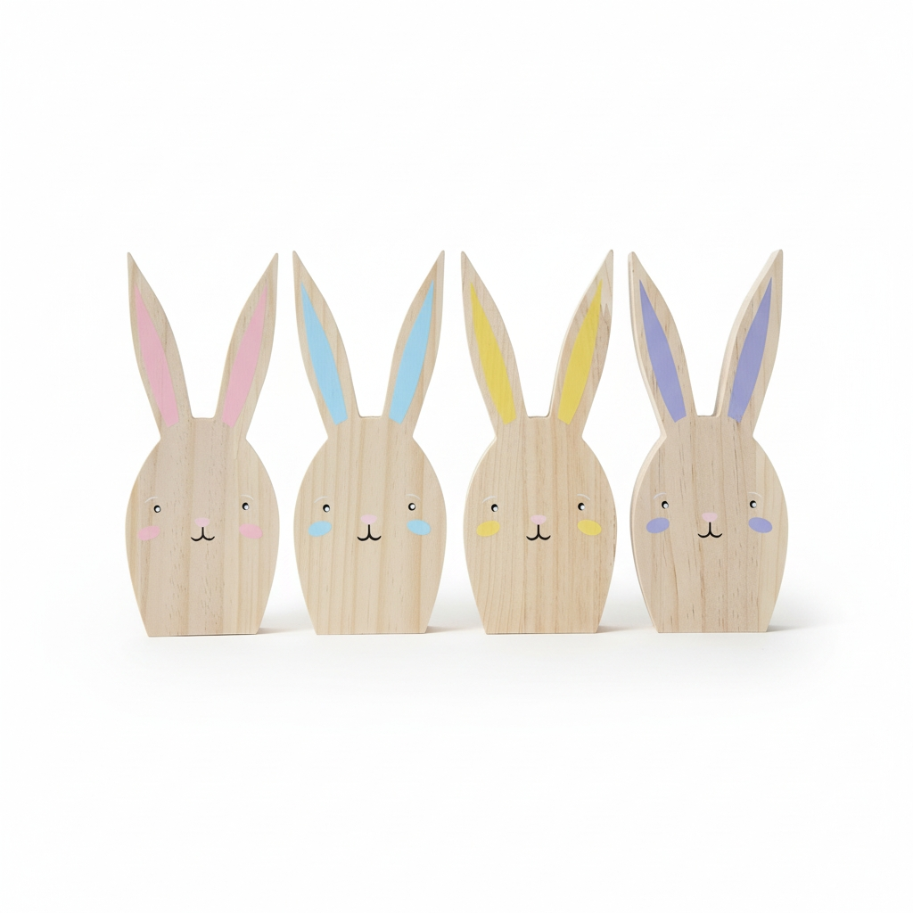 Wooden Bunny Face