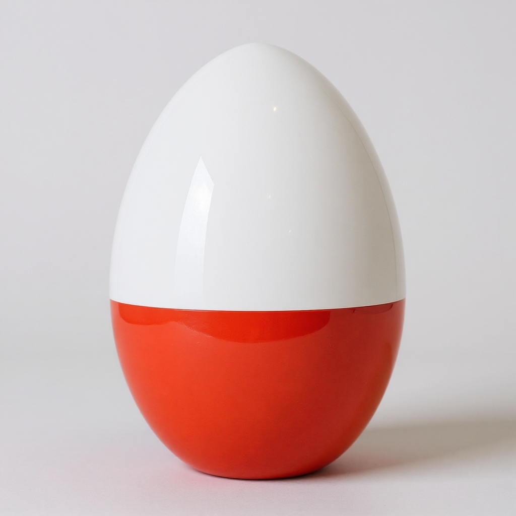 White And Dark Orange 14" Jumbo Fillable Egg