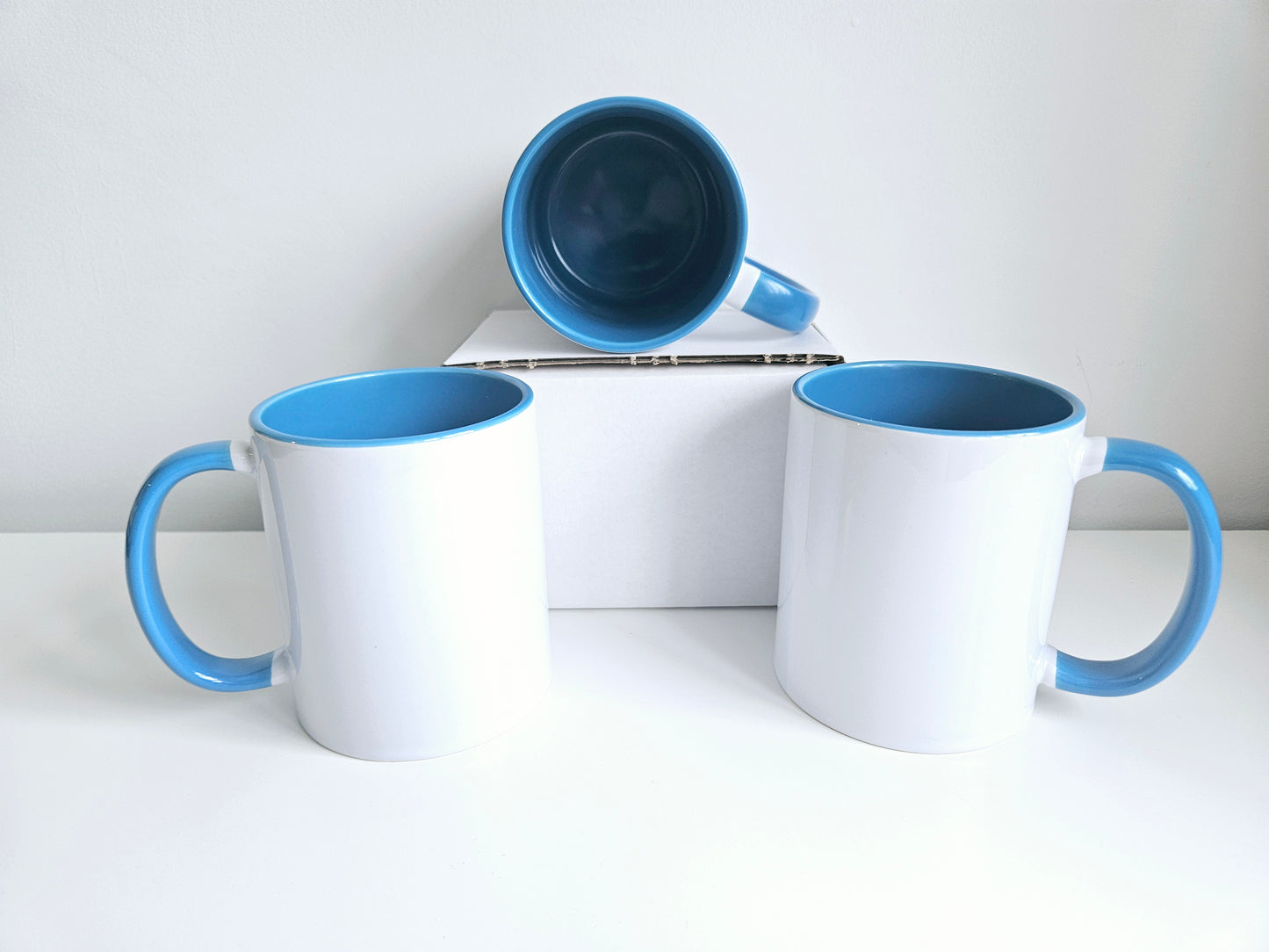 11oz Inner and handle mug - Blue