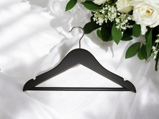 Childrens black wooden hanger