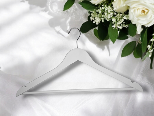 Adult white wooden hanger