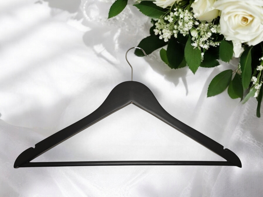 Adult black wooden hanger