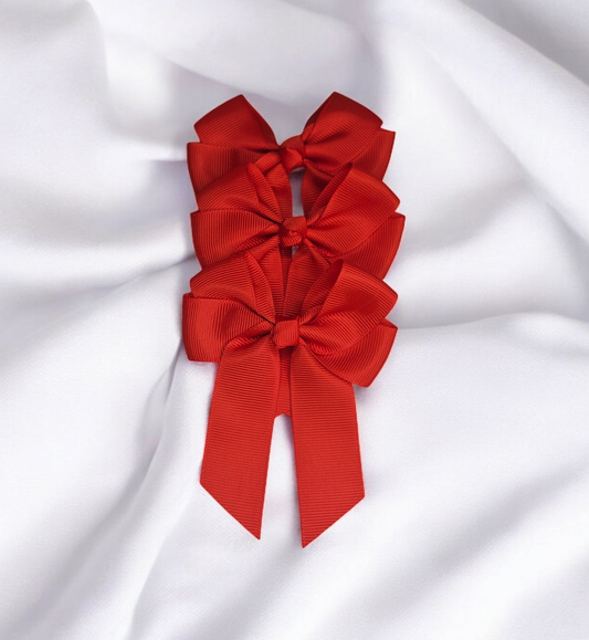 Red hair bow