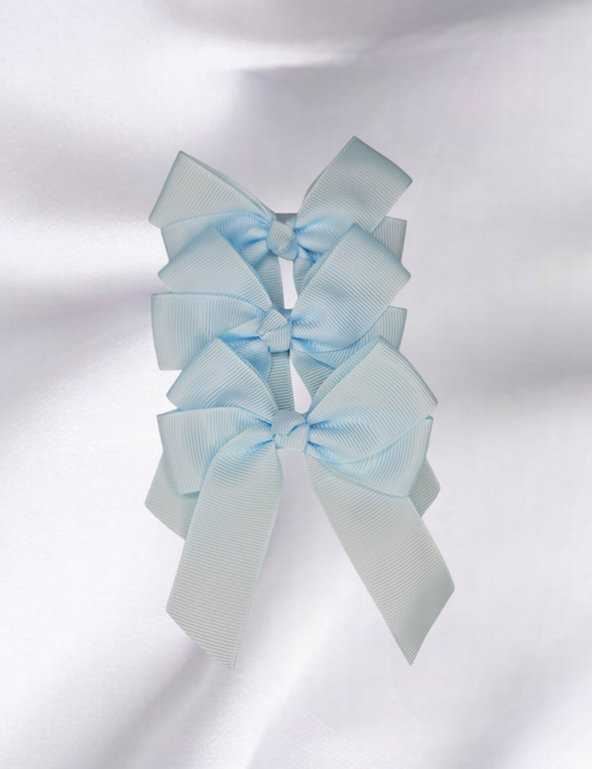 Baby blue hair bow