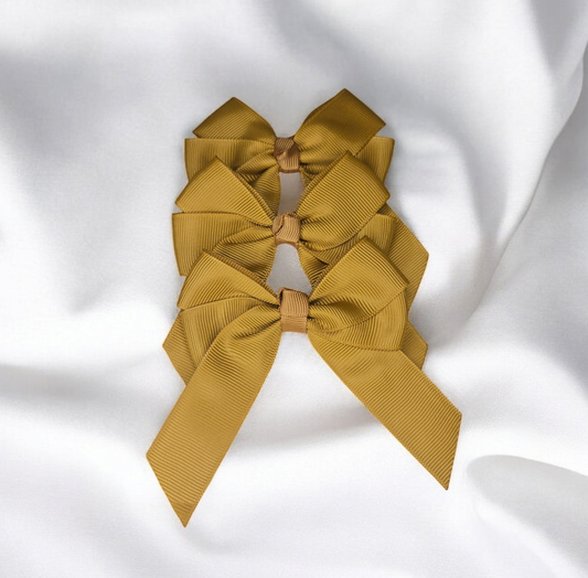 Caramel hair bow