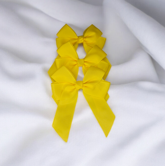 Yellow hair bow