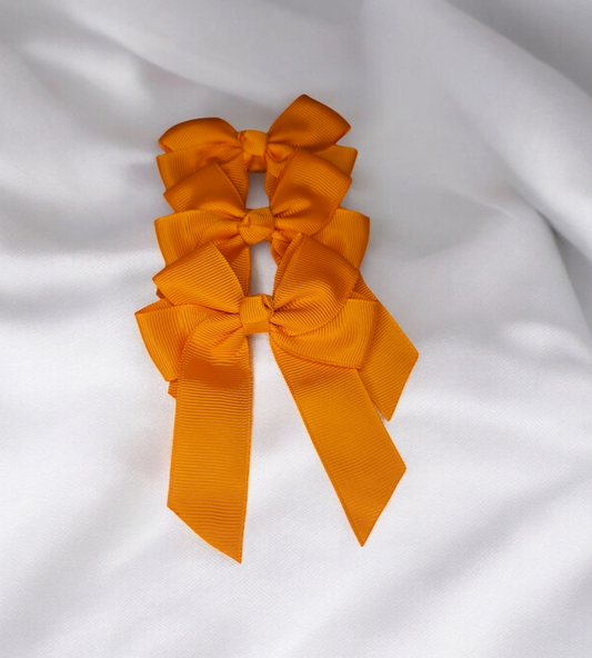 Orange hair bow