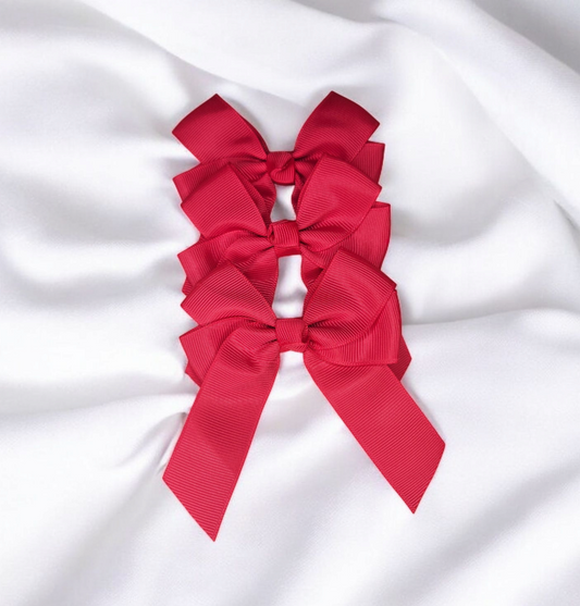 Hot pink hair bow