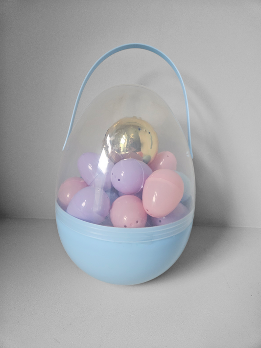 Blue fillable egg