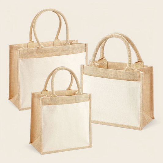 Pocket front jute bag