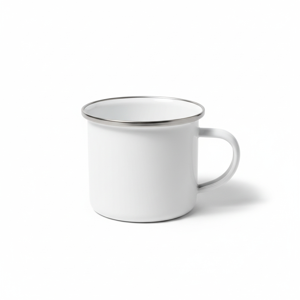 White Enamel Mug 10oz