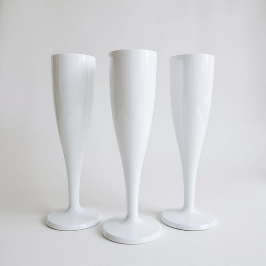 Champagne flute - White