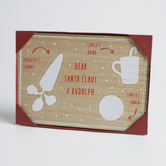 Wooden Santa snack board