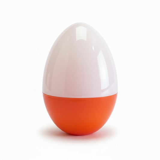 White And Orange 14" Jumbo Fillable Egg