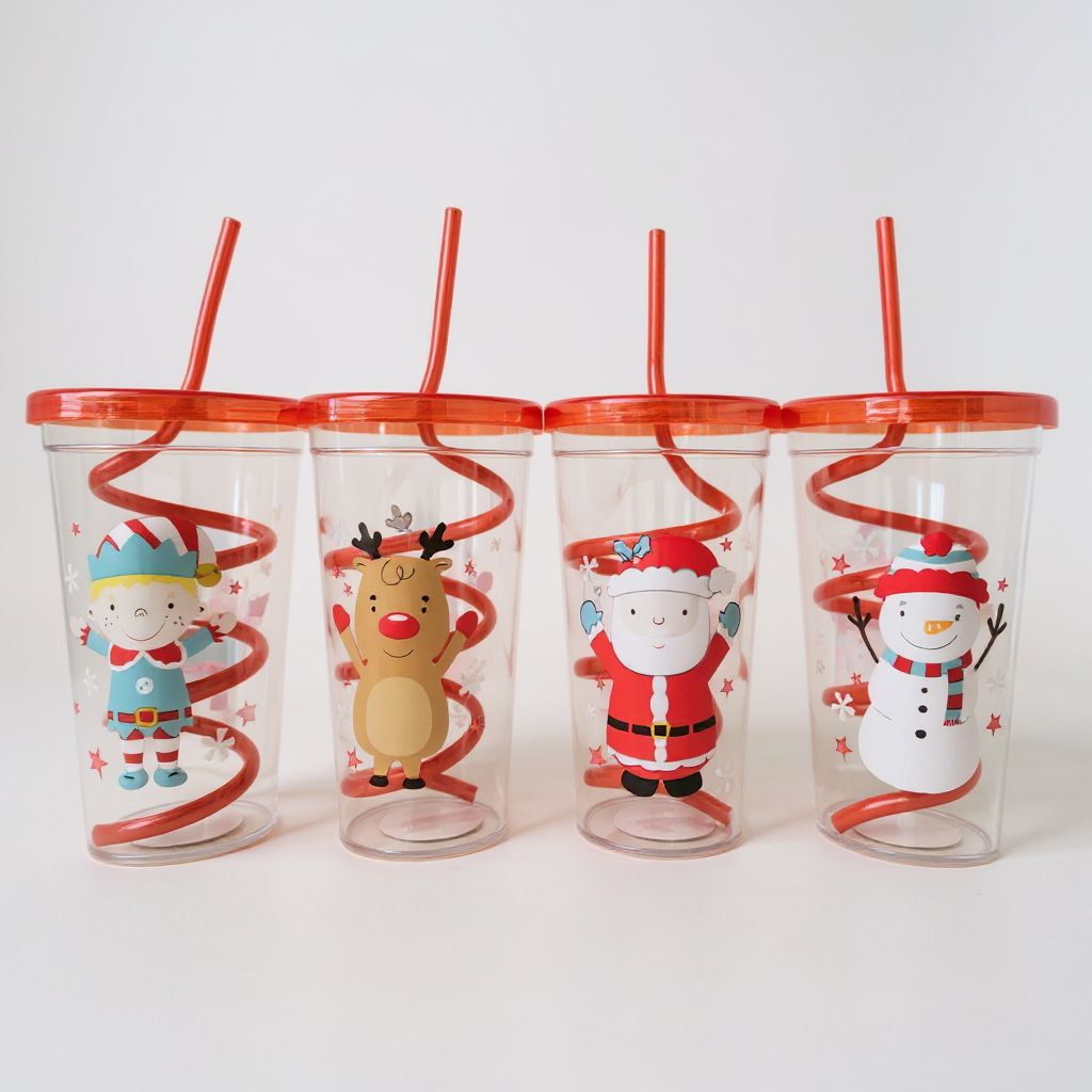 Christmas Cup & Twist Straw