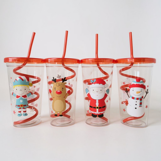Christmas Cup & Twist Straw