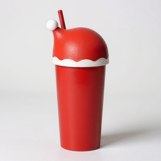 Red santa hat cold cup