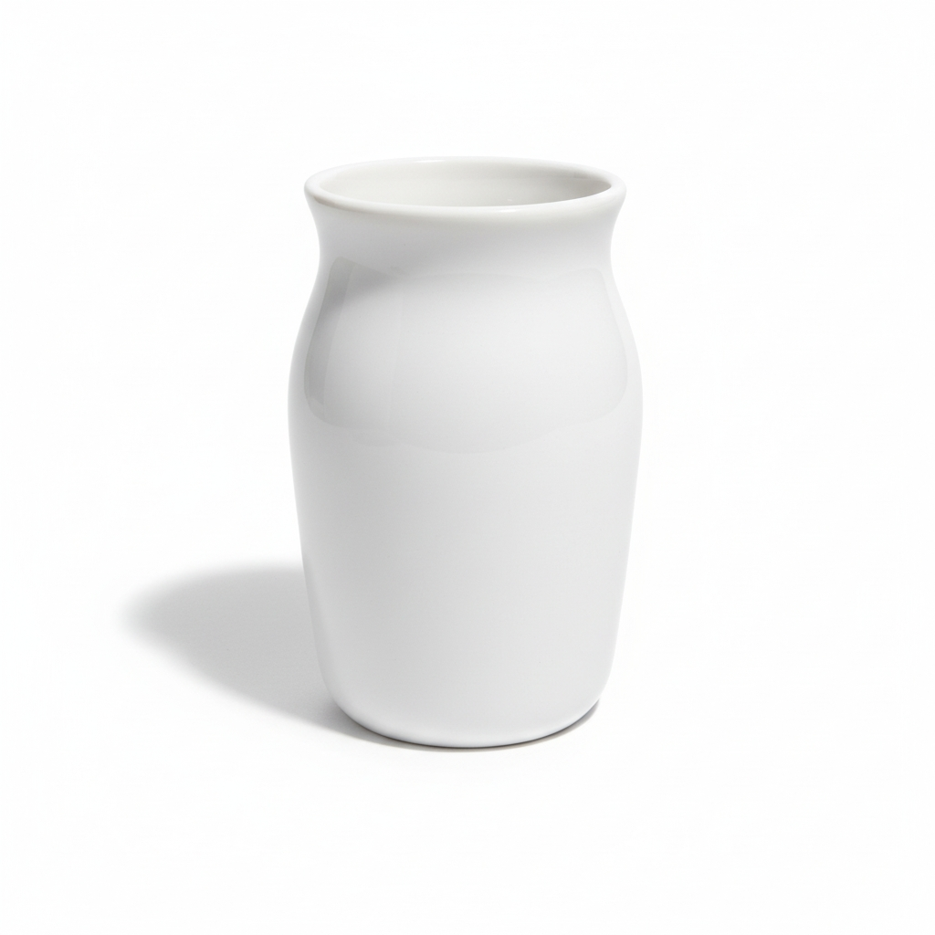 White Ceramic Flower Vase 450ml