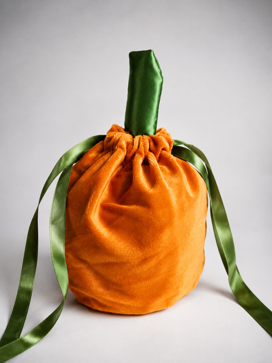 Velvet pumpkin bag