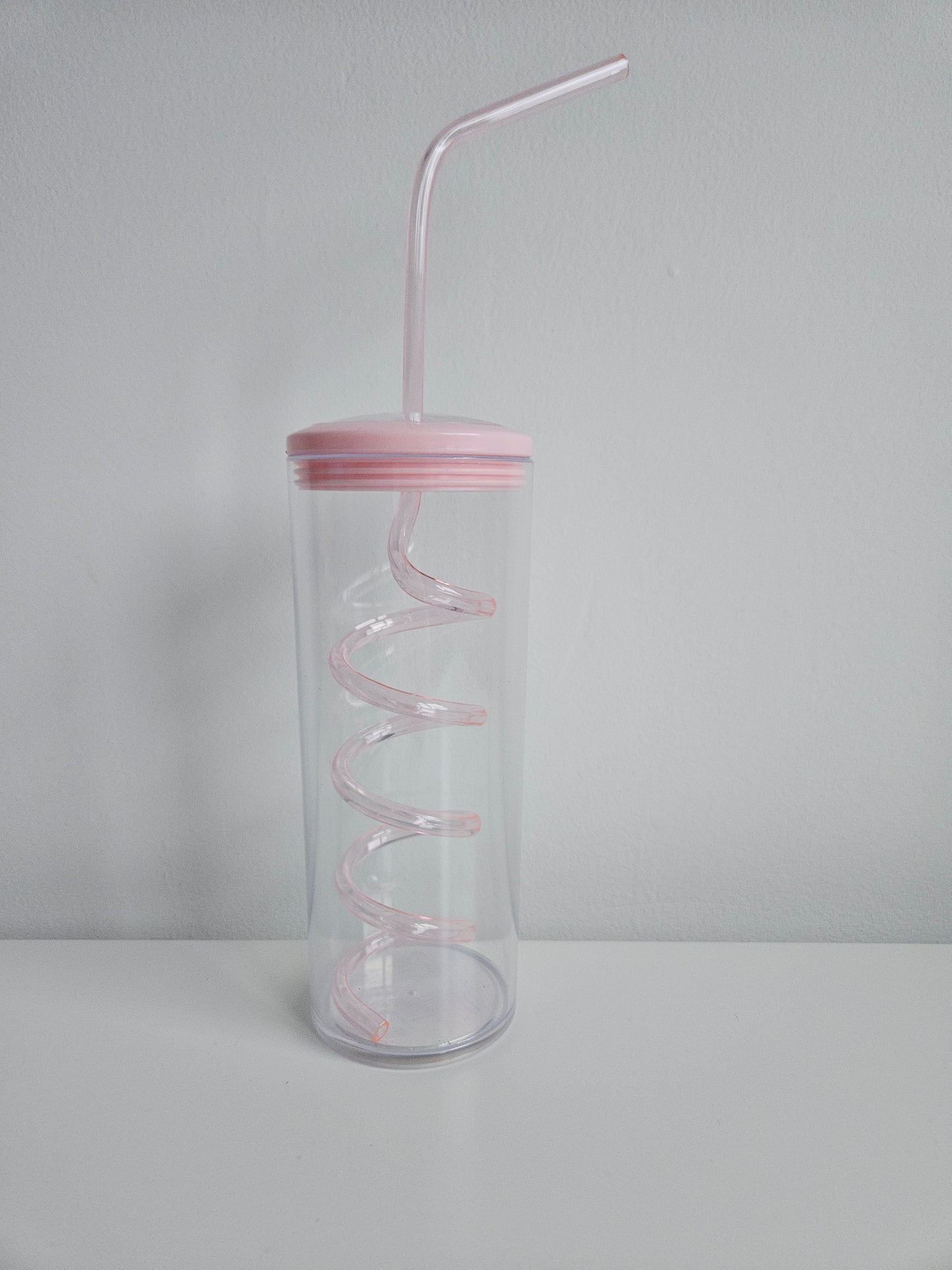 Spiral straw cup