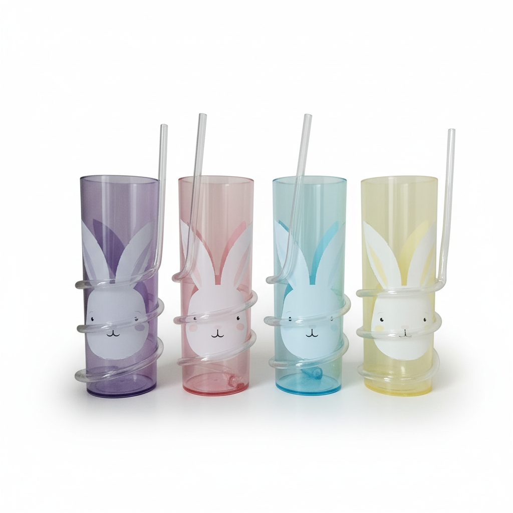 Easter Cup With Spiral Straw